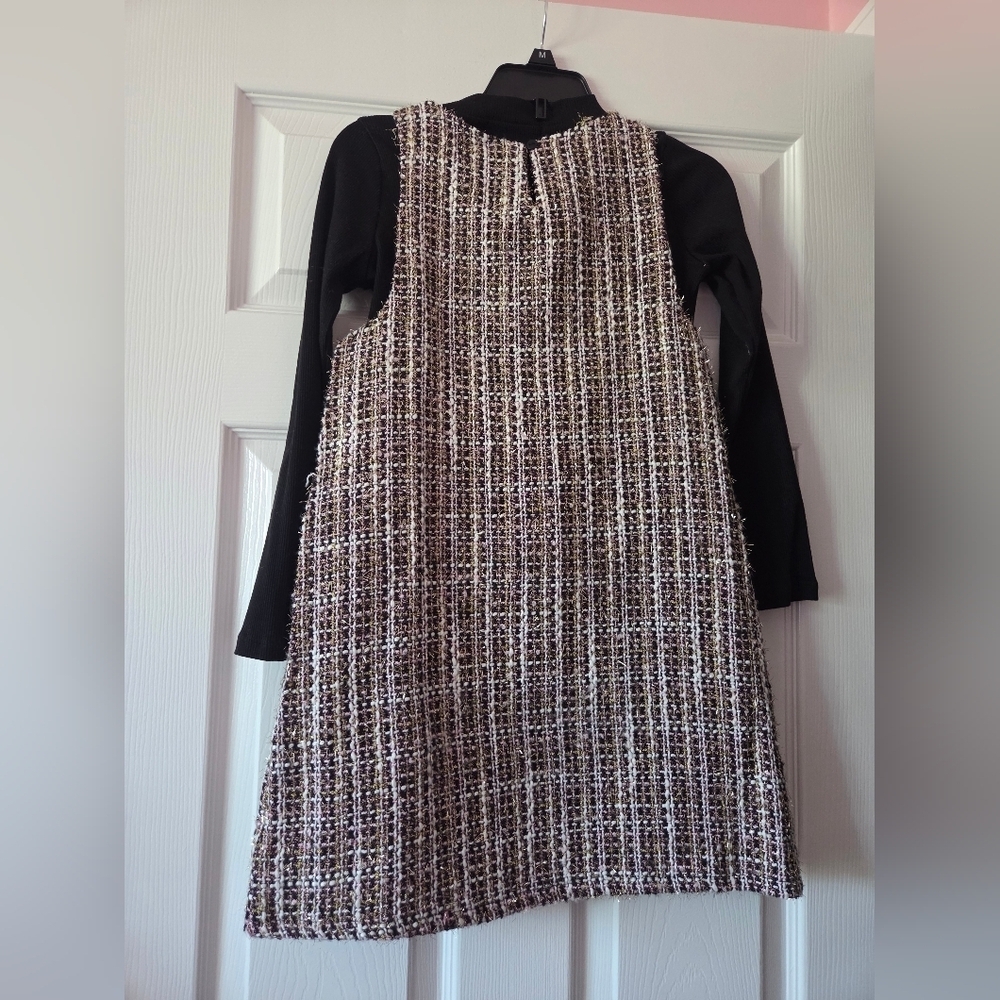 Girls Biscotti Black Tweed Dress Size 8 - Picture 7 of 7